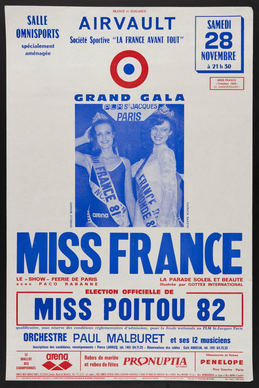 estampe MISS FRANCE 1982.32.20 Photo