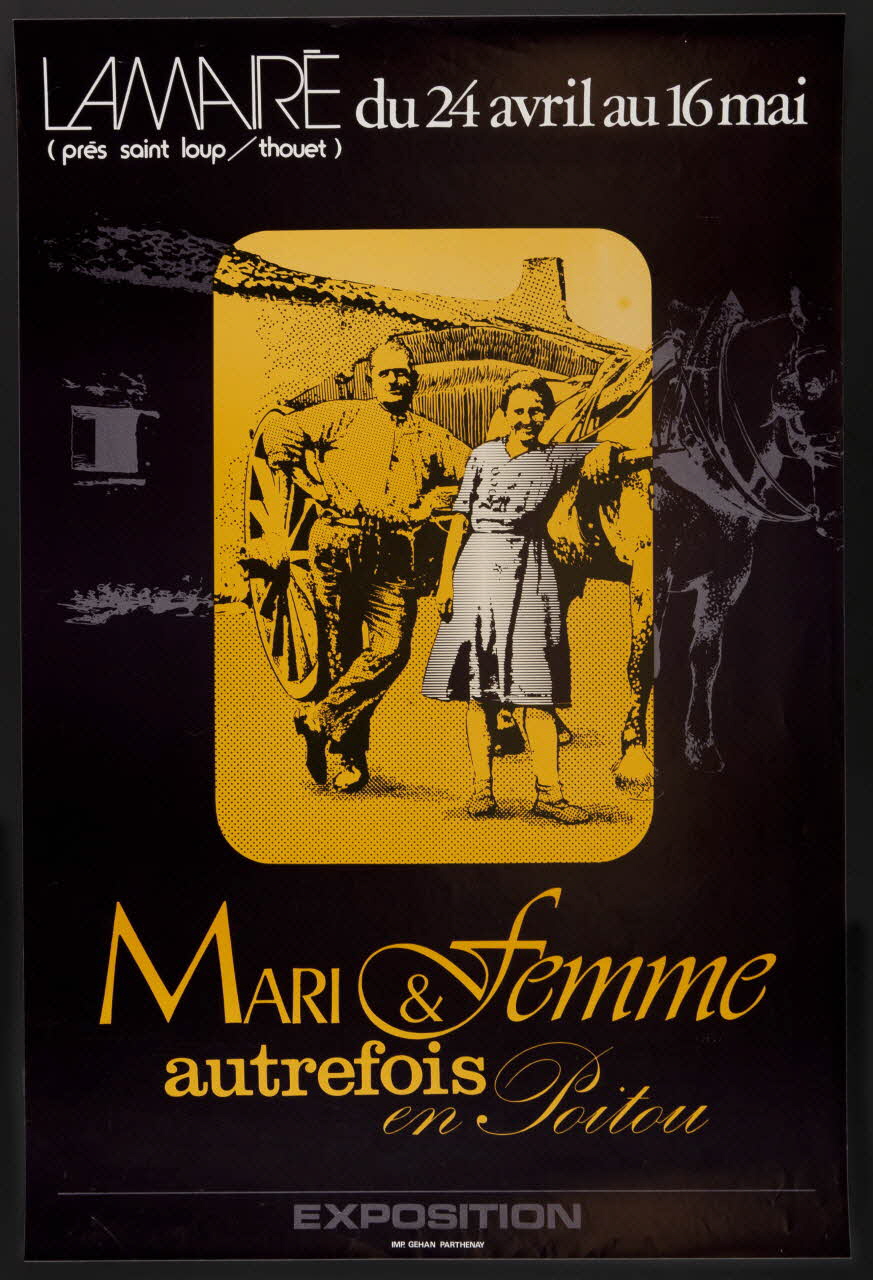 estampe MARI & Femme  autrefois  en Poitou  EXPOSITION 1982.40.14 Photo