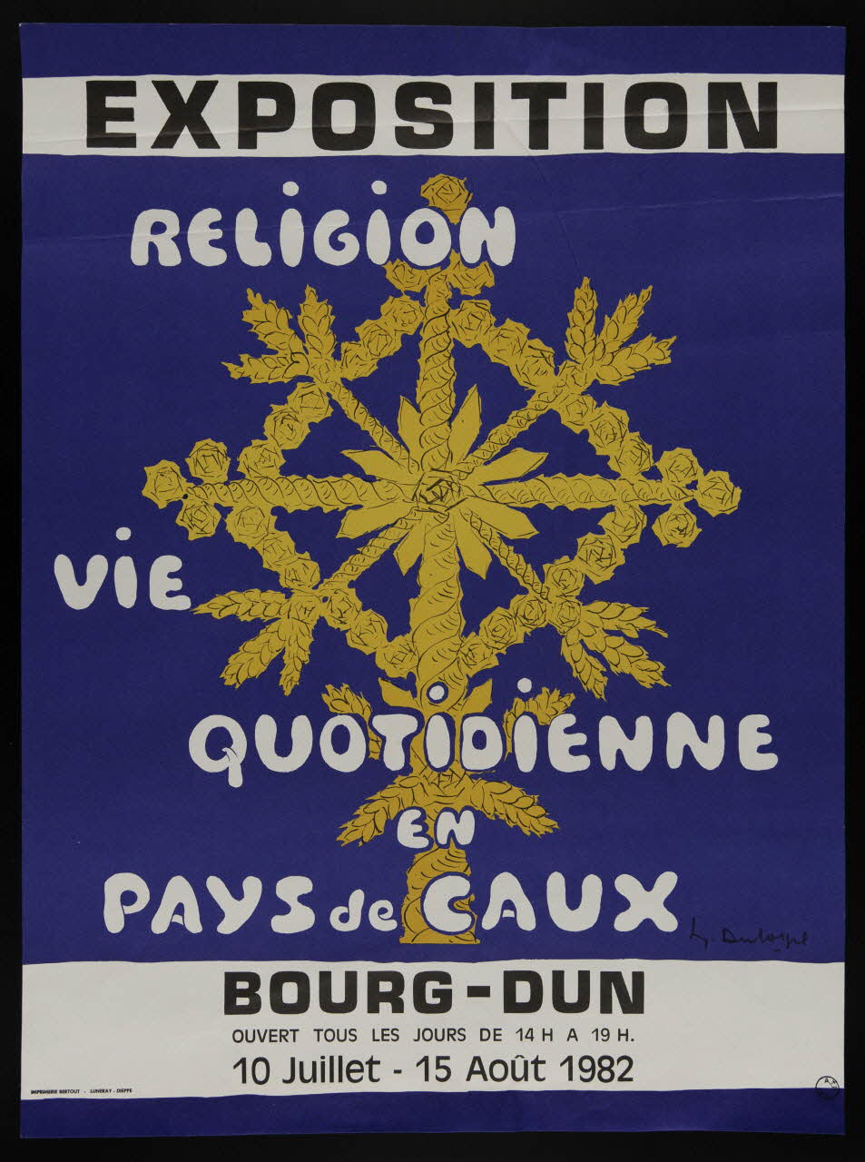 estampe EXPOSITION  RELIGION  VIE  QUOTIDIENNE  EN  PAYS de CAUX 1982.40.23 Photo