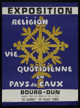 estampe EXPOSITION  RELIGION  VIE  QUOTIDIENNE  EN  PAYS de CAUX 1982.40.23  Photo