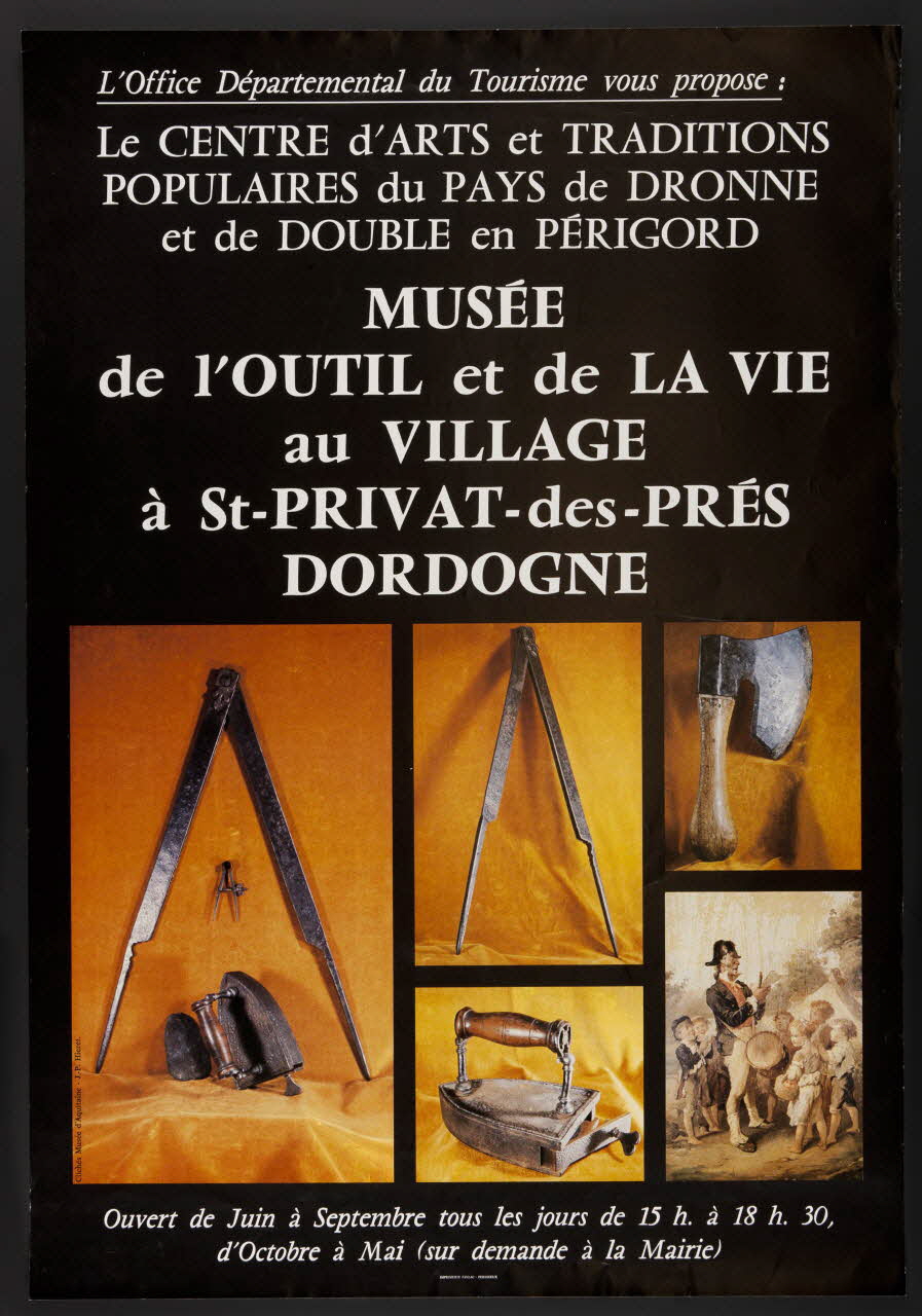 estampe MUSEE  de l'OUTIL et de LA VIE  au VILLAGE  à St-PRIVAT-des-PRES  DORDOGNE 1982.40.39 Photo