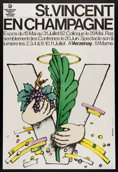 estampe St. VINCENT  EN CHAMPAGNE 1982.40.42  Photo