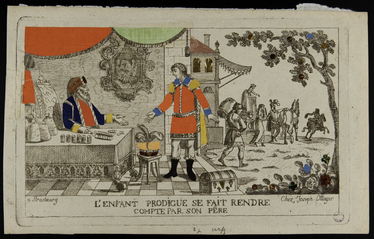 estampe L'ENFANT PRODIGUE SE FAIT RENDRE  COMPTE PAR SON PÊRE 1983.18.2 Photo