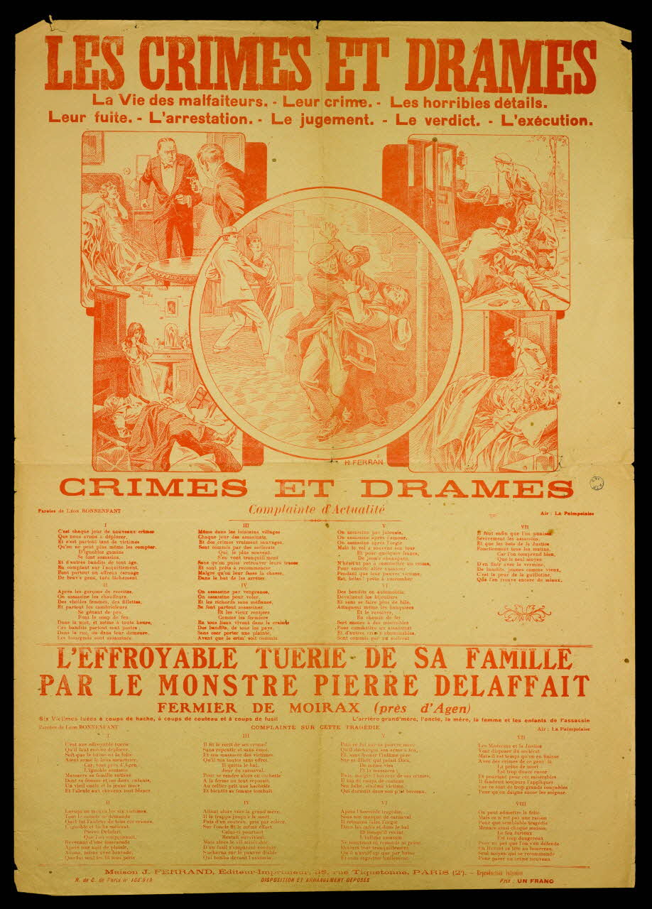 estampe LES CRIMES ET DRAMES 1983.19.1 Photo
