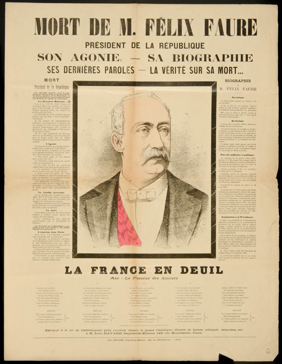 estampe MORT DE M. FELIX FAURE 1983.19.2 Photo