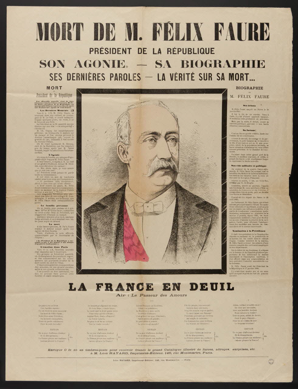 estampe MORT DE M. FELIX FAURE 1983.19.4 Photo