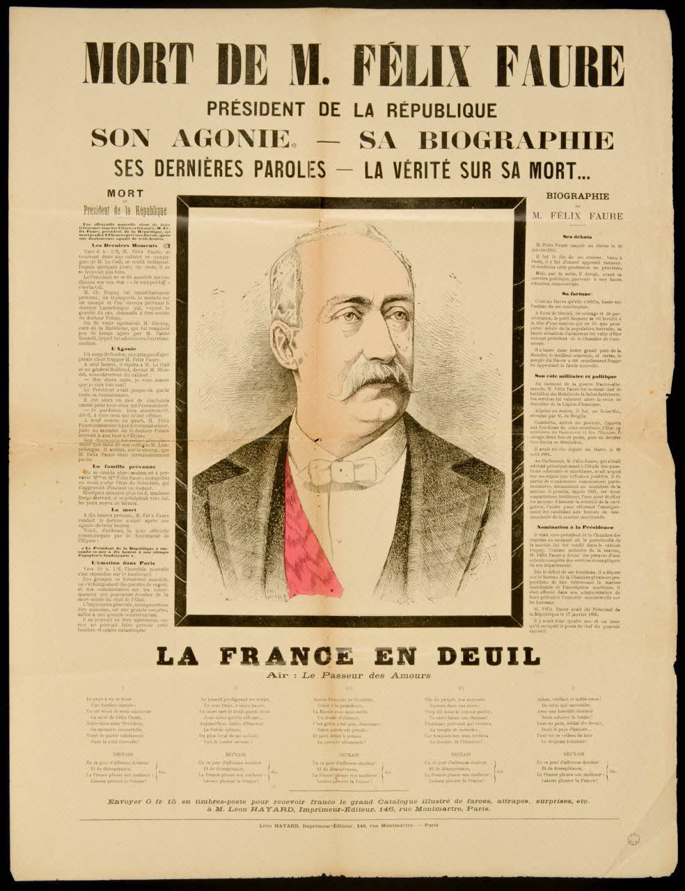 estampe MORT DE M. FELIX FAURE 1983.19.5 Photo