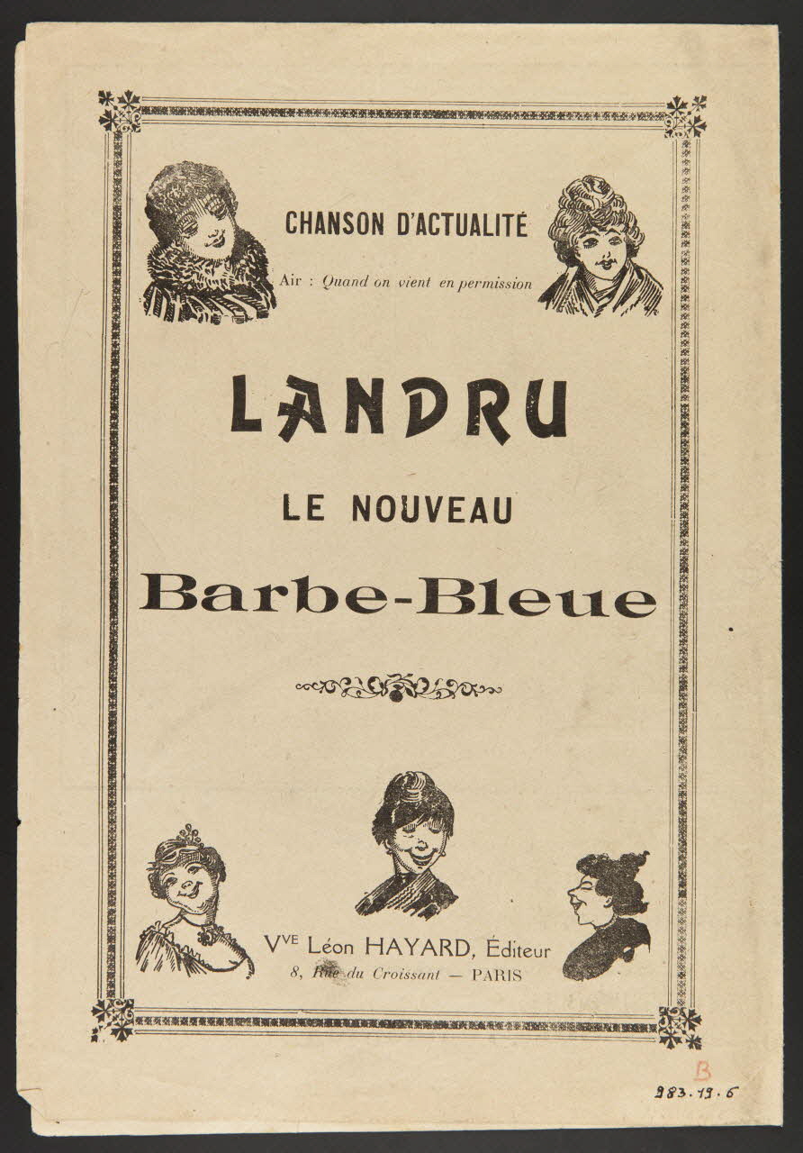 estampe Le nouveau Barbe-Bleue  LANDRU 1983.19.6 Photo