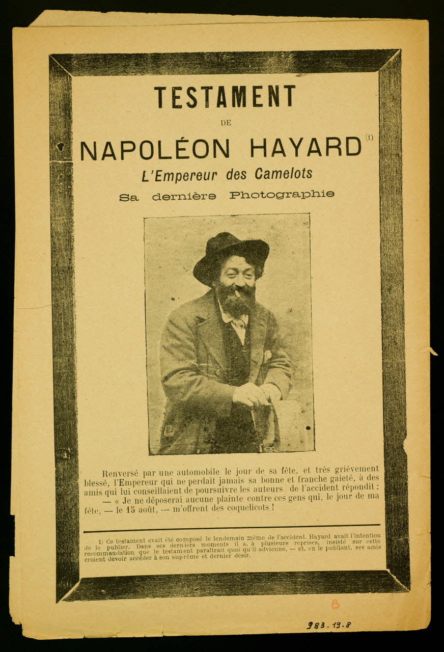 estampe TESTAMENT  DE  NAPOLEON HAYARD  L'Empereur des Camelots 1983.19.8 Photo