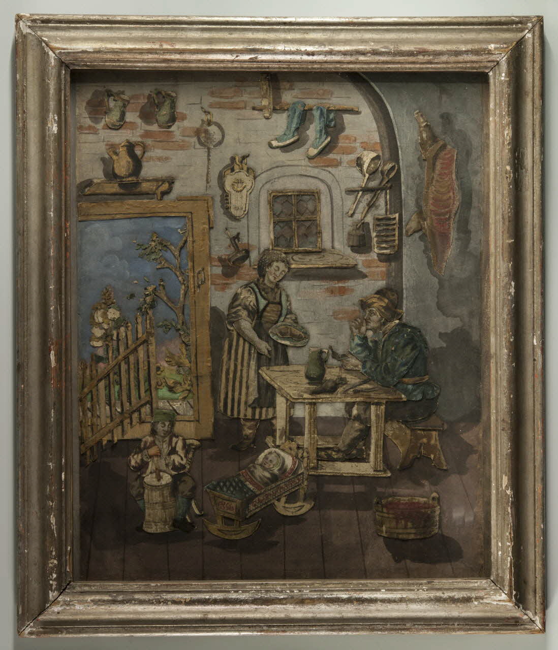 estampe Intérieur alsacien en hiver : le saignement du cochon 1744-1764 1983.2.1 Photo