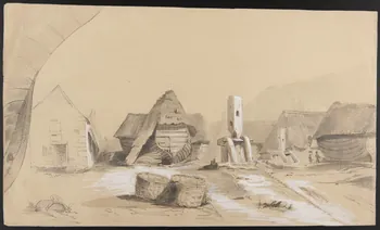 dessin Vue des caloges d'Etretat 1983.20.1  Photo