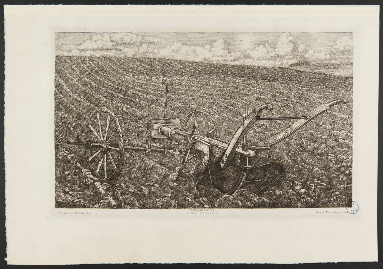 Frédéric Dupont-Diot ; Parcabeuf, A. estampe LA CHARRUE Paris 1899 1984.3.2 Photo
