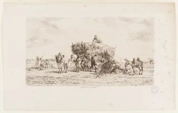 Jules-Jacques Veyrassat ; Cadart, A Et Cie estampe Moissonneurs Paris 1861-1871 1984.3.4  Photo