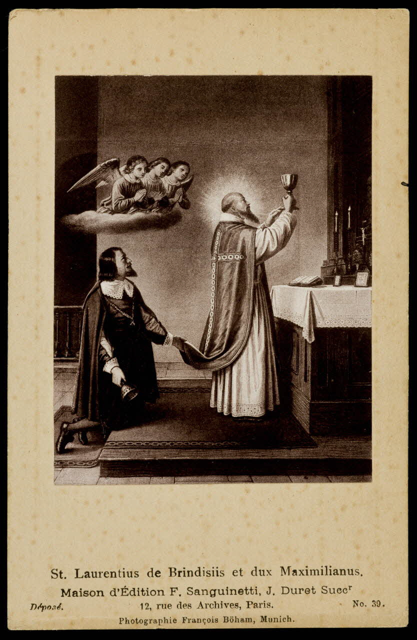 estampe St. Laurentius de Brindisiis et dux Maximilianus. 1984.42.25 Photo