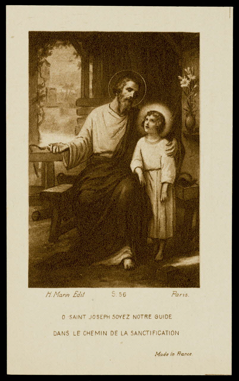 estampe O SAINT JOSEPH SOYEZ NOTRE GUIDE  DANS LE CHEMIN DE LA SANCTIFICATION 1984.42.29 Photo