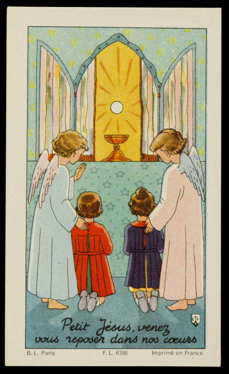 estampe Petit Jésus, venez  vous reposer dans nos coeurs 1984.42.31 Photo