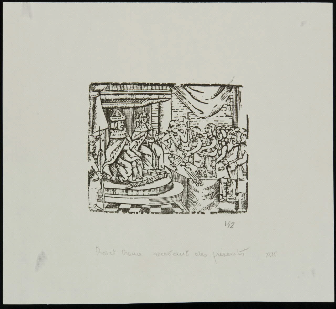 estampe Roi et Reine recevant des présents 1985.51.718.3 Photo