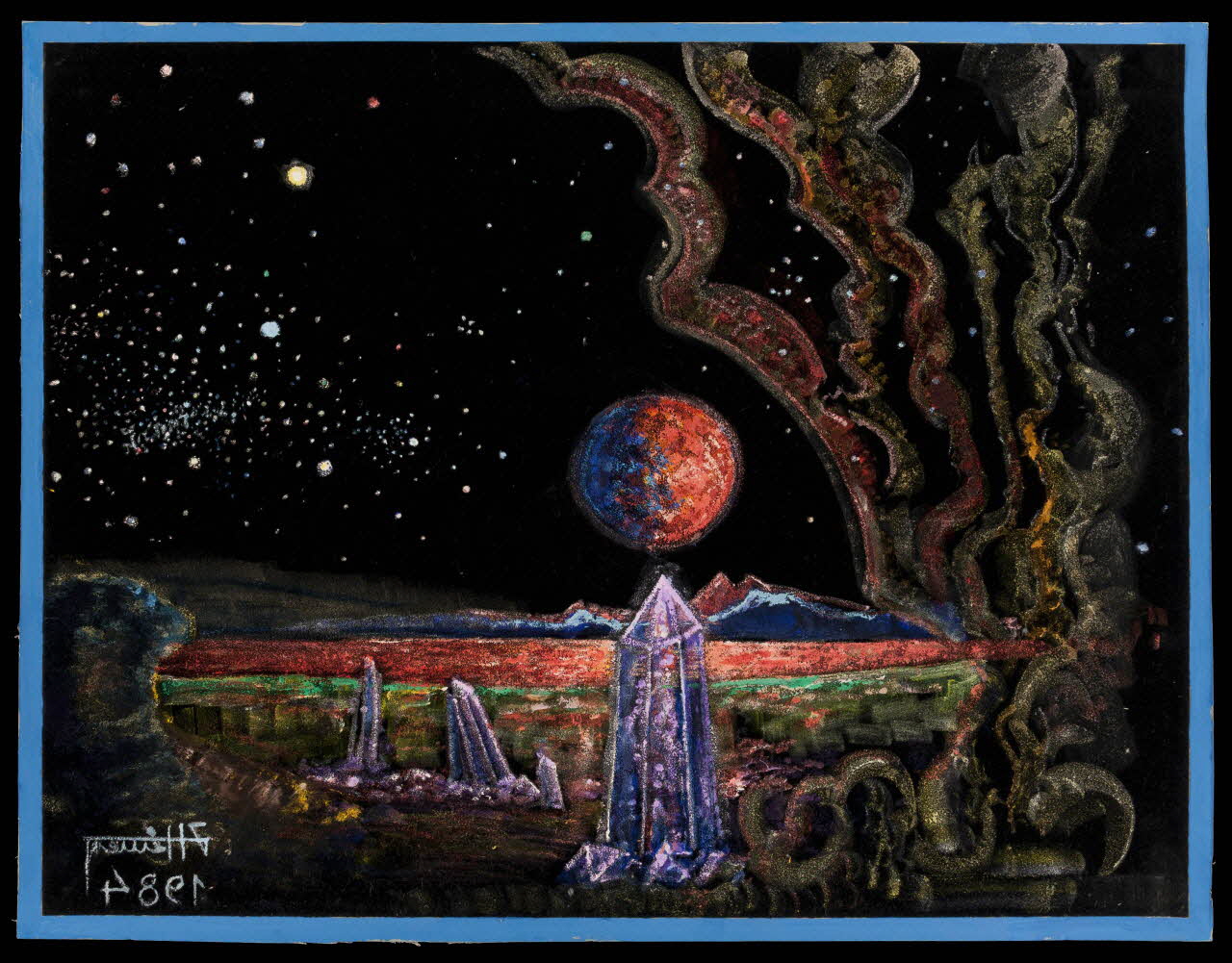 Jack Hémery dessin Le lac de lave et ses cristaux Ile-de-France, France 1984 1986.25.6 Photo