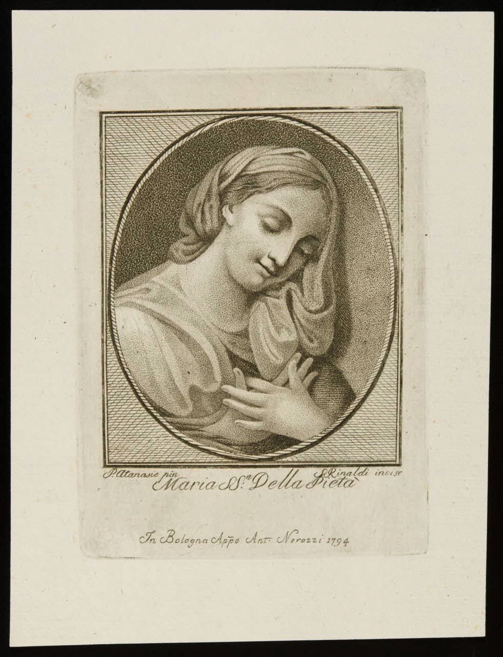 estampe Maria SSa. Della Pieta 1986.74.106 Photo