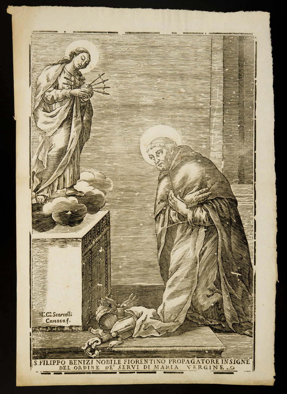 estampe S. FILIPPO BENIZI NOBILE FIORENTINO PROPAGATORE IN SIGNE  DEL ORDINE DE' SERVI DI MARIA VERGINE 1986.74.123.1 Photo