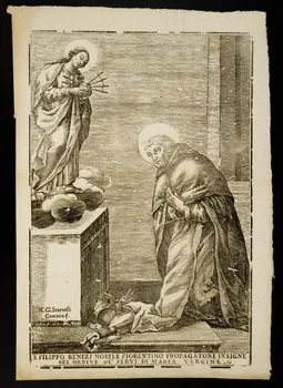 estampe S. FILIPPO BENIZI NOBILE FIORENTINO PROPAGATORE IN SIGNE  DEL ORDINE DE' SERVI DI MARIA VERGINE 1986.74.123.1 Photo