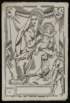 estampe Vierge Marie et Jésus 1986.74.125 Photo