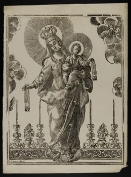 estampe Vierge Marie et Jésus 1986.74.126  Photo