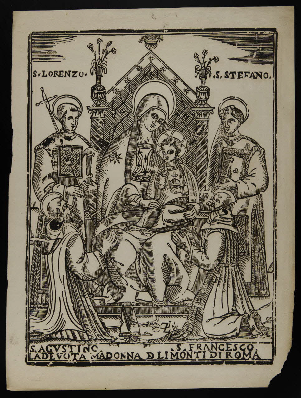 estampe LA DEVOTA MADONNA D LI MONTI DI ROMA 1986.74.129.1 Photo