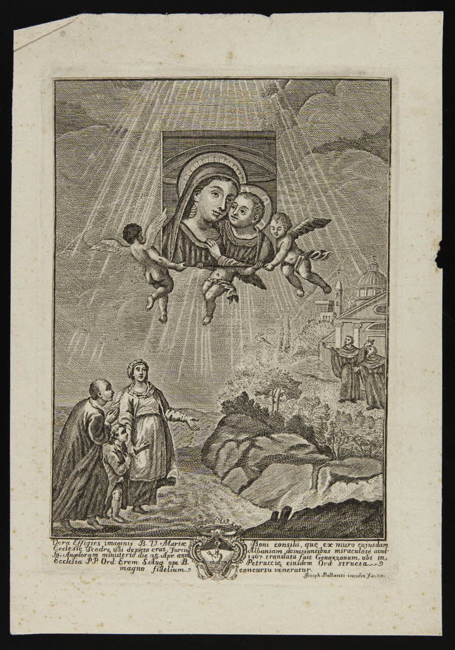 estampe Apparition d'une Vierge à l'Enfant dans le ciel 1986.74.162.1 Photo