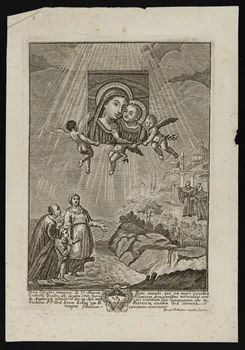 estampe Apparition d'une Vierge à l'Enfant dans le ciel 1986.74.162.1 Photo