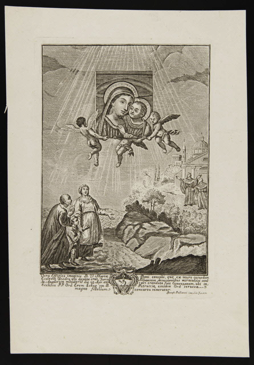 estampe Apparition d'une Vierge à l'Enfant dans le ciel 1986.74.162.2 Photo