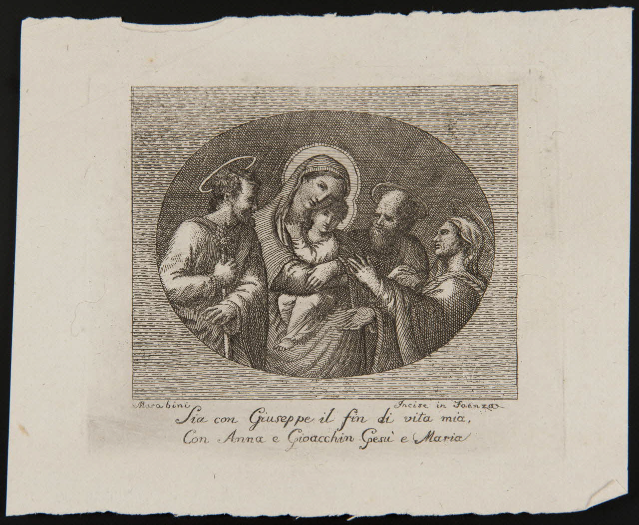 estampe Sia con Giuseppe il fin di vita mia,  Con Anna e Gioacchin e Maria 1986.74.164 Photo