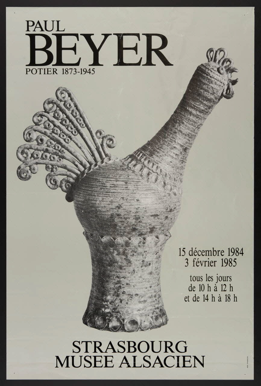 estampe PAUL  BEYER  POTIER 1873-1945  15 décembre 1984  3 février 1985  STRASBOURG  MUSEE ALSACIEN 1986.74.17 Photo