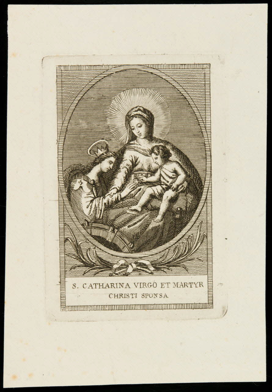estampe S. CATHARINA VIRGO ET MARTYR  CHRISTI SPONSA 1986.74.218.1 Photo