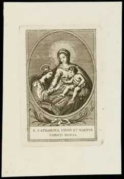 estampe S. CATHARINA VIRGO ET MARTYR  CHRISTI SPONSA 1986.74.218.1 Photo