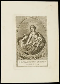 estampe S. CATHARINA VIRGO ET MARTYR  CHRISTI SPONSA 1986.74.218.2 Photo