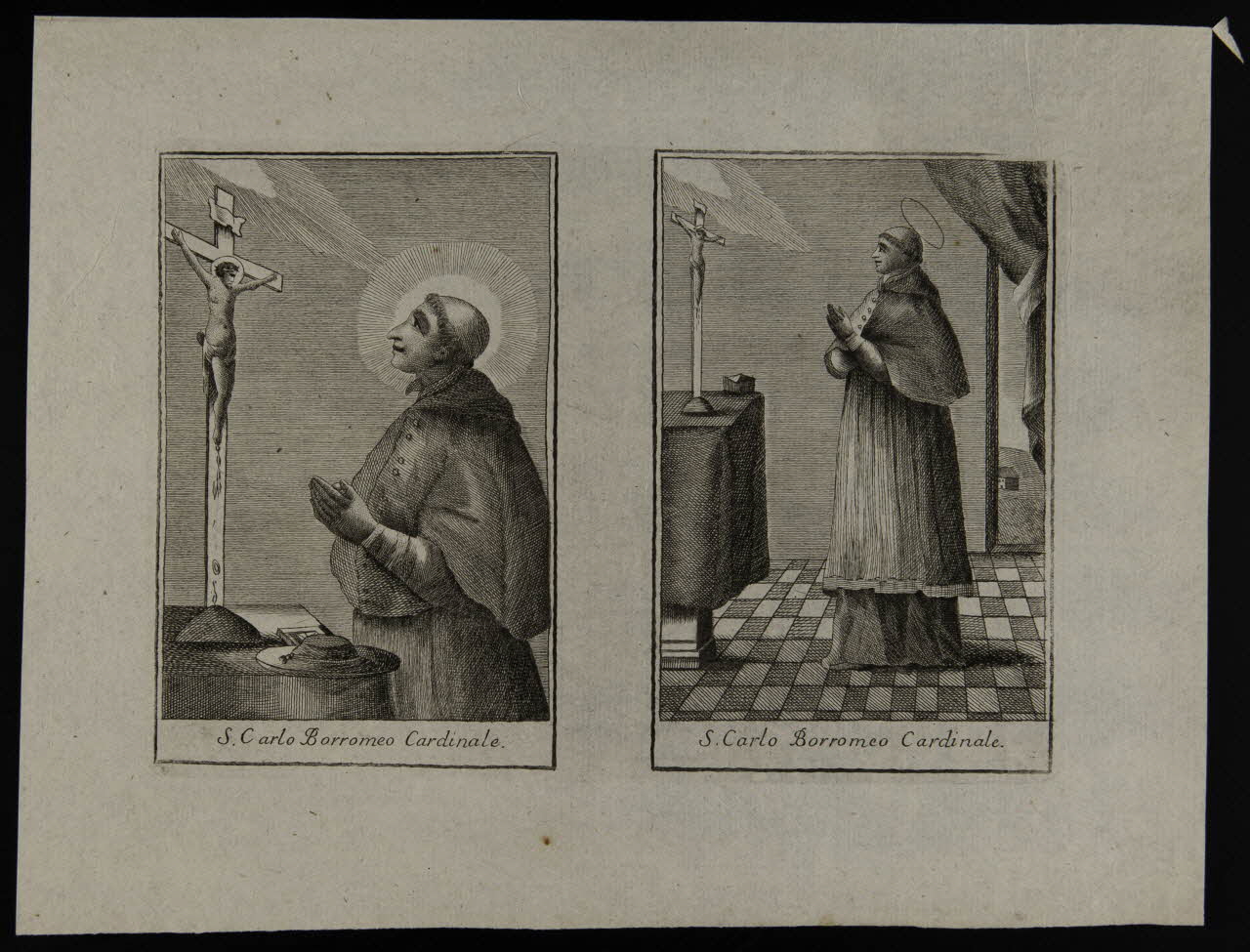 estampe S. Carlo Borromeo Cardinale. 1986.74.224.2 Photo