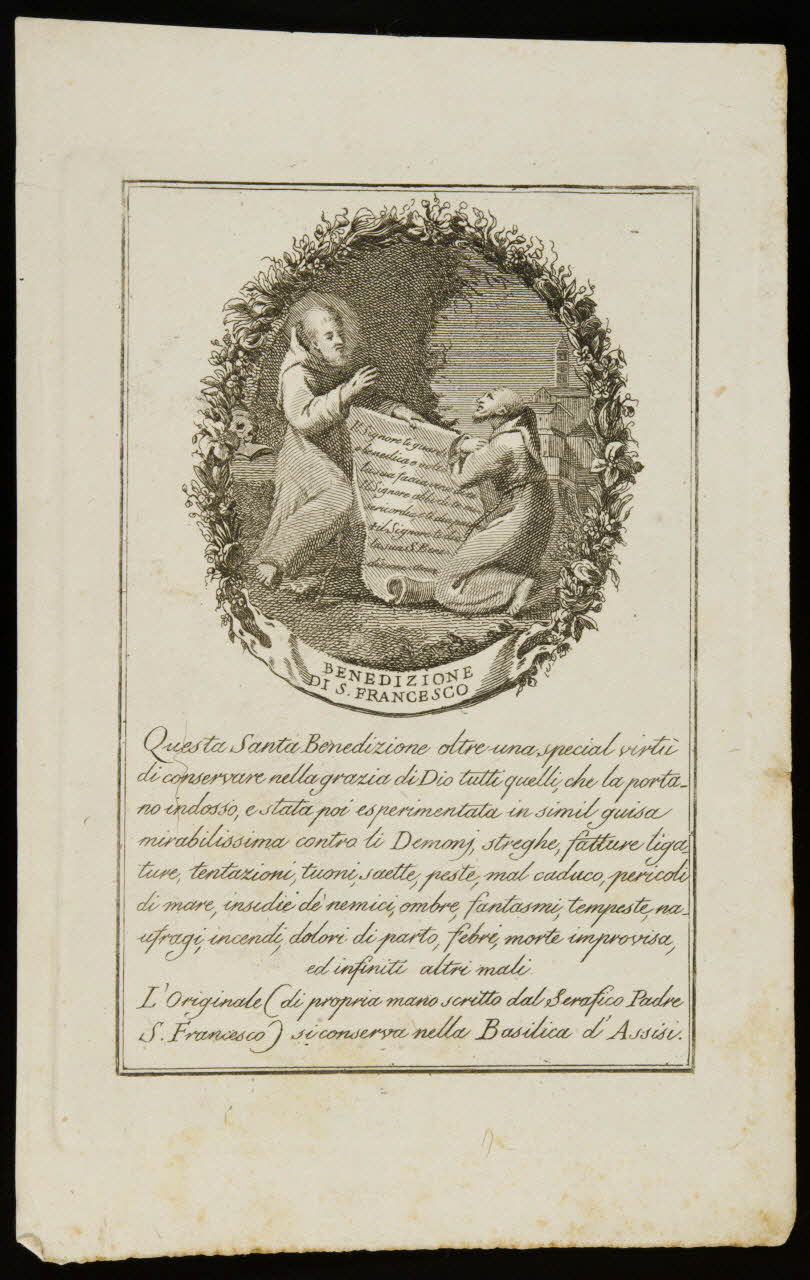 estampe BENEDIZIONE  DI S. FRANCESCO 1986.74.241 Photo