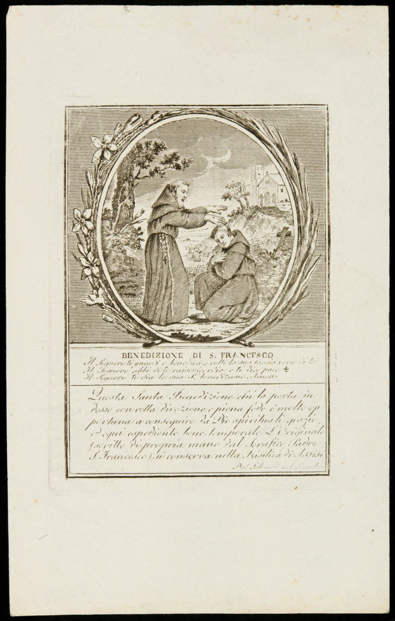estampe BENEDIZIONE DI S. FRANCESCO 1986.74.243.1 Photo