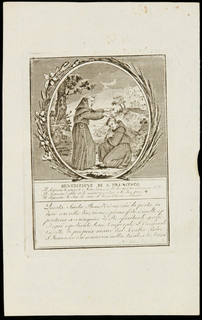 estampe BENEDIZIONE DI S. FRANCESCO 1986.74.243.2 Photo