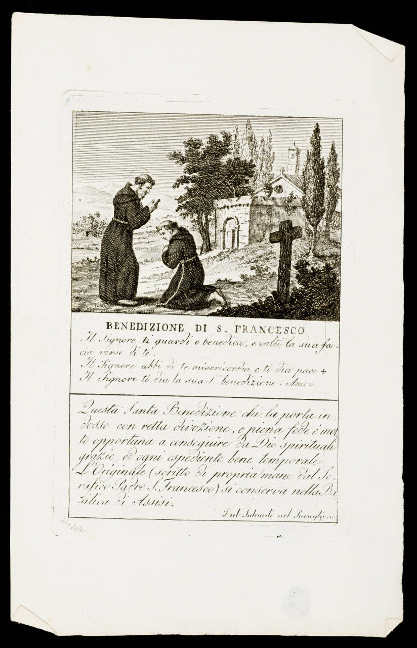 estampe BENEDIZIONE DI S. FRANCESCO 1986.74.244 Photo