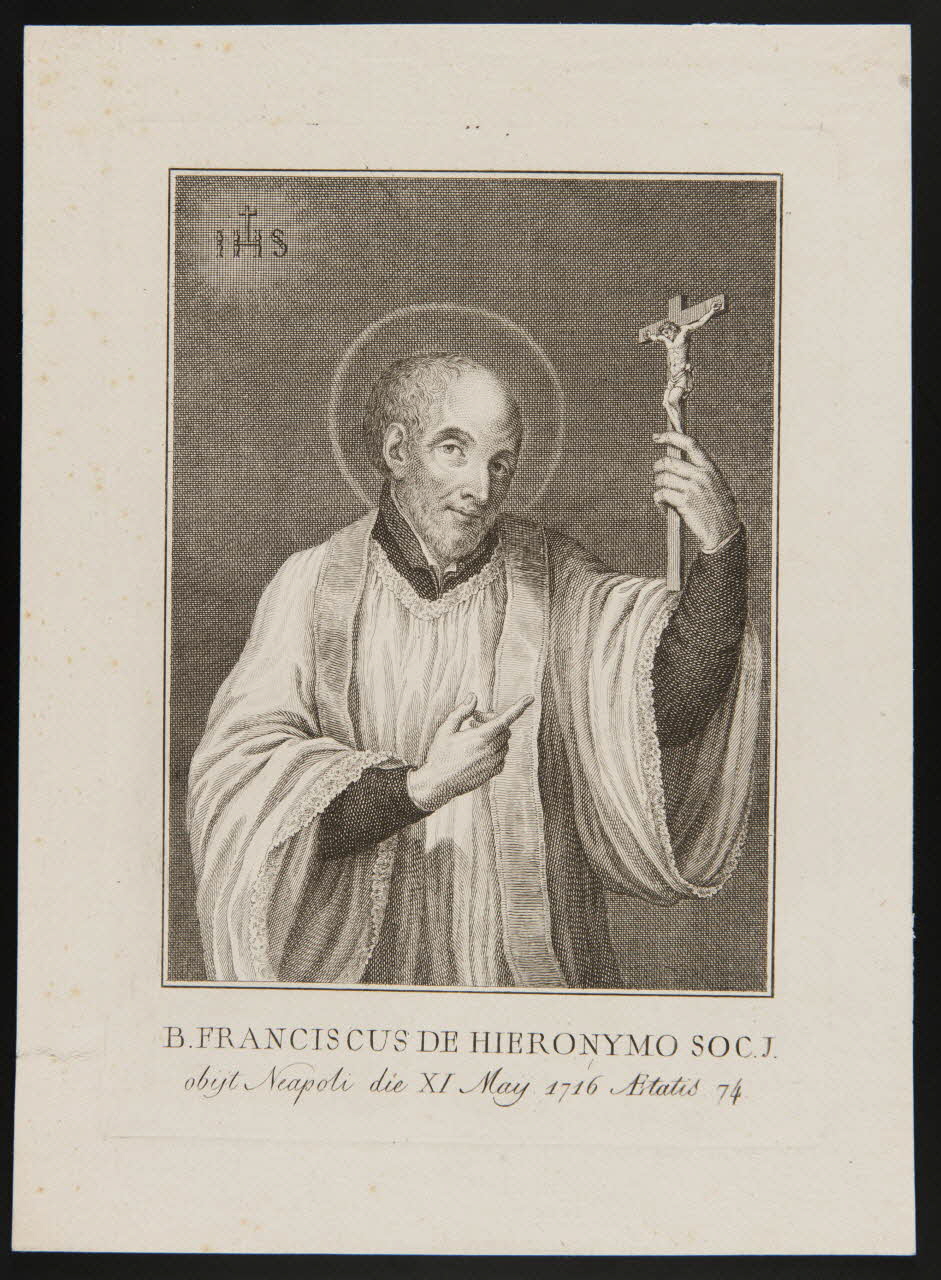 estampe B. FRANCISCUS DE HIERONYMO SOC. J. 1986.74.263 Photo