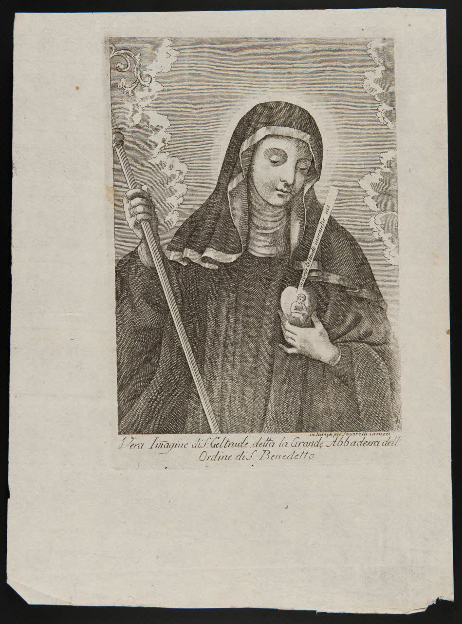 estampe Vera Imagine di S. Geltrude detta la Grande Abbadessa dell  Ordine di S. Benedetto 1986.74.270 Photo