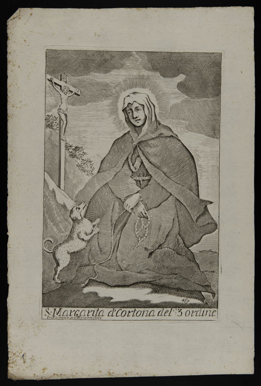 estampe S. Margarita d'cortona del' 3 ordine 1986.74.291 Photo