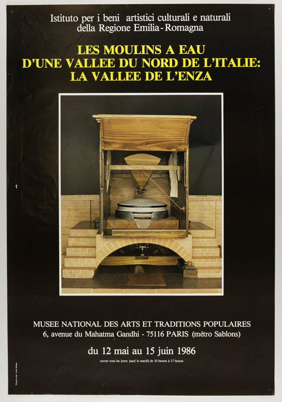 estampe LES MOULINS A EAU  D'UNE VALLE DU NORD DE L'ITALIE :  LA VALLEE DE L'ENZA 1986.74.30 Photo