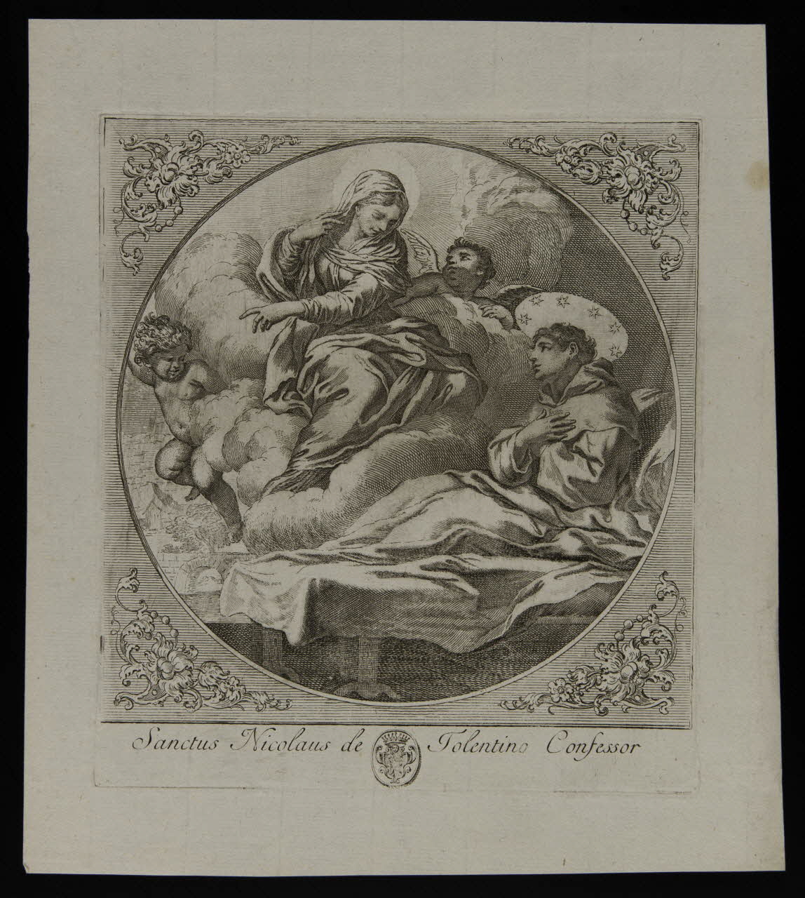 estampe Sanctus Nicolaus de Tolentino Confessor 1986.74.306.1 Photo