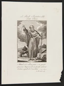estampe S. Paolo Protettore della  Sesta Classe. 1986.74.317  Photo