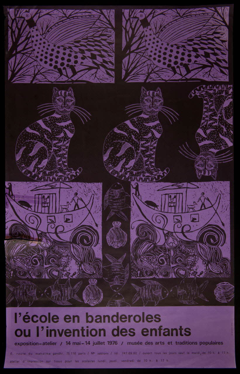 estampe l'école en banderoles  ou l'invention des enfants 1986.74.32 Photo