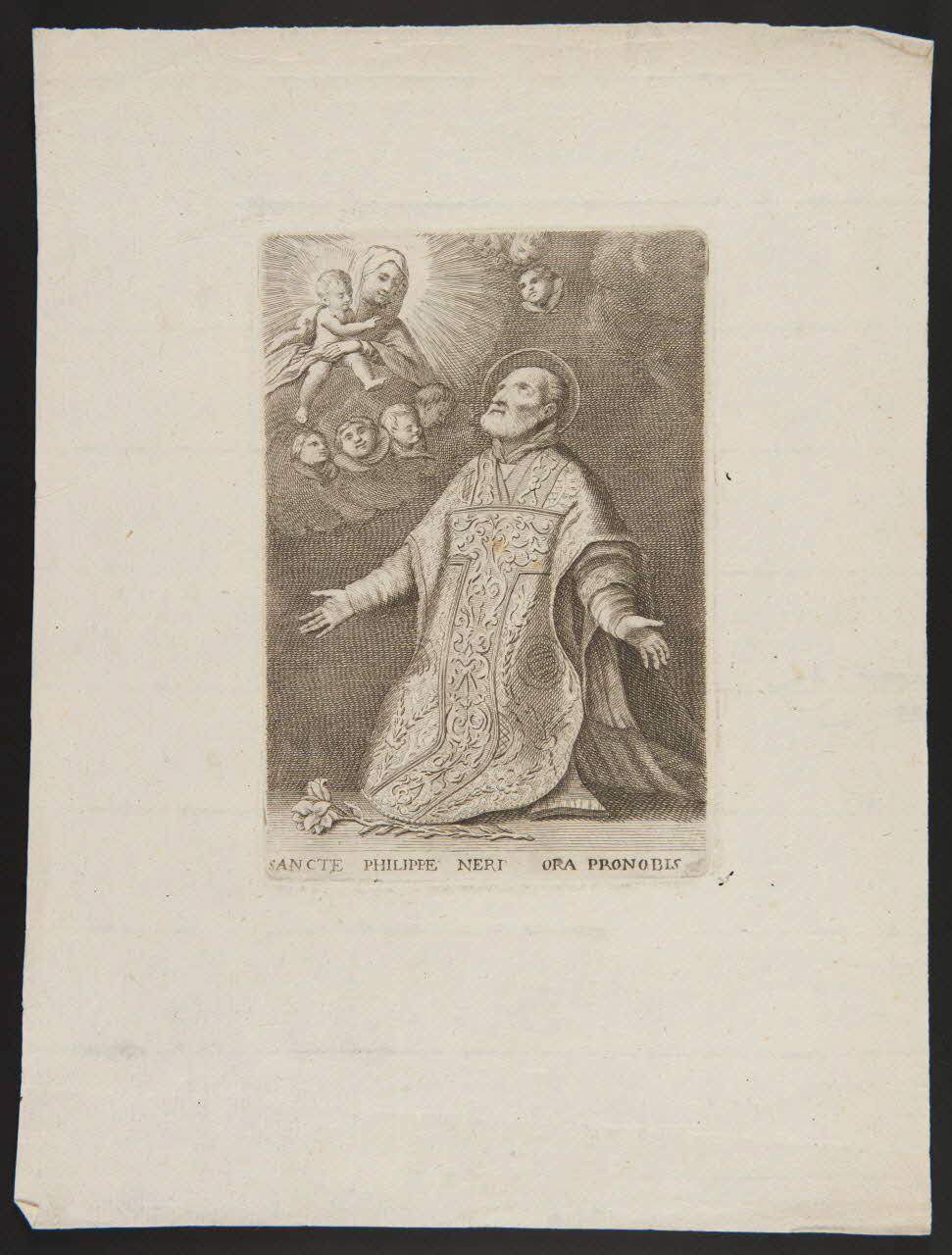 estampe SANCTE PHILIPE NERI ORA PRONOBIS 1986.74.328 Photo