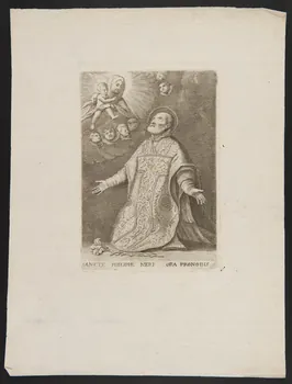 estampe SANCTE PHILIPE NERI ORA PRONOBIS 1986.74.328 Photo